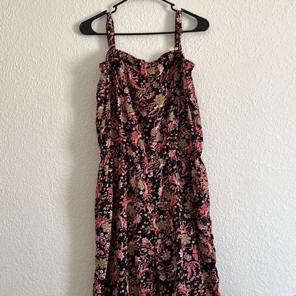 Cherokee floral Print Jumpsuit Sz M/L Black Multicolored - Picture 9 of 14